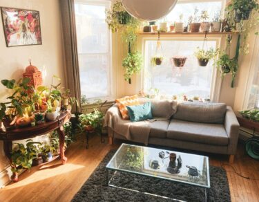 ديكور بوهيمي لغرفة الجلوس